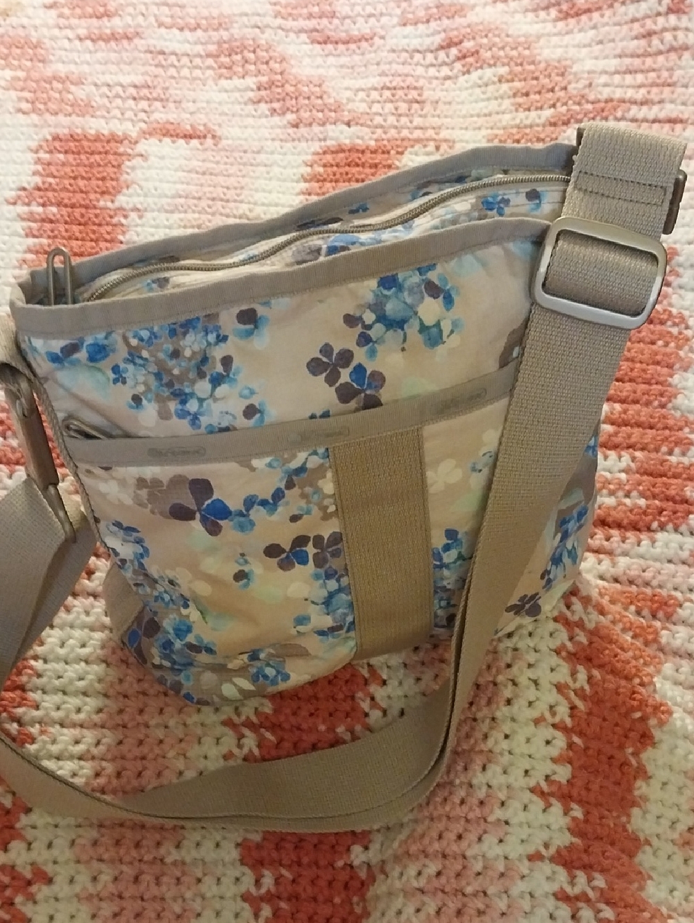 LeSportsac Crossbody Flower Cluster Khaki